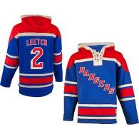 New York Rangers -2 Brian Leetch Blue Sawyer Hooded Sweatshirt Stitched NHL Jersey