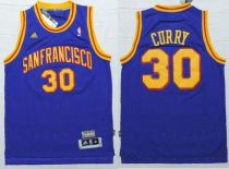 Golden State Warriors -30 Stephen Curry Blue Throwback San Francisco Stitched NBA Jersey