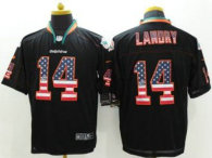 Nike Miami Dolphins -14 Jarvis Landry Black Stitched NFL Elite USA Flag Fashion Jersey