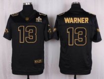 Nike Arizona Cardinals -13 Kurt Warner Pro Line Black Gold Collection Men's Stitched NFL Elite Jerse
