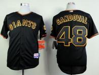 San Francisco Giants #48 Pablo Sandoval Black Stitched MLB Jersey