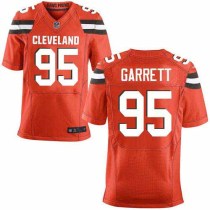 Nike Browns -95 Myles Garrett Orange Alternate Stitched NFL New Elite Jersey