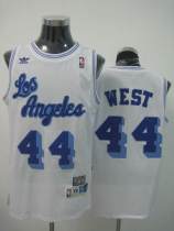 Mitchell and Ness Los Angeles Lakers -44 Jerry West Stitched White Throwback NBA Jersey