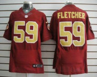Nike Redskins -59 London Fletcher Burgundy Red Alternate 80TH Throwback Stitched NFL Elite Jersey