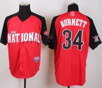 Pittsburgh Pirates #34 A J Burnett Red 2015 All-Star National League Stitched MLB Jersey