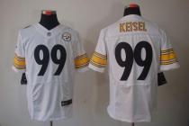 Nike Pittsburgh Steelers #99 Brett Keisel White Men's Stitched NFL Elite Jersey
