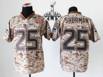 Nike Seattle Seahawks #25 Richard Sherman Camo Super Bowl XLIX Men‘s Stitched NFL New Elite USMC Jer