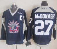 New York Rangers -27 Ryan McDonagh Navy Blue Statue of Liberty Practice Stitched NHL Jersey