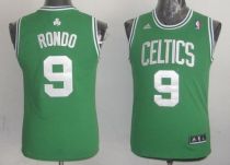 Boston Celtics #9 Rajon Rondo Green Stitched Youth NBA Jersey