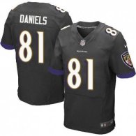 2014 NFL Draft Baltimore Ravens -81 Owen Daniels Black New Elite Jersey