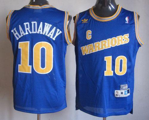 Golden State Warriors -10 Tim Hardaway Blue Throwback Stitched NBA Jersey