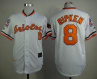 Mitchell And Ness 1970 Baltimore Orioles #8 Cal Ripken White Throwback Stitched MLB Jersey