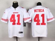 Nike San Francisco 49ers #41 Antoine Bethea White Men‘s Stitched NFL Elite Jersey