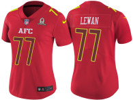 WOMEN'S AFC 2017 PRO BOWL TENNESSEE TITANS #77 TAYLOR LEWAN RED GAME JERSEY