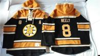 Boston Bruins -8 Cam Neely Black Sawyer Hooded Sweatshirt Stitched NHL Jersey