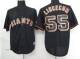 San Francisco Giants #55 Tim Lincecum Black Fashion Stitched MLB Jersey