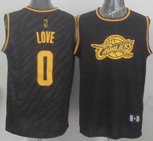 Cleveland Cavaliers -0 Kevin Love Black Precious Metals Fashion Stitched NBA Jersey