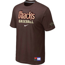 Arizona Diamondbacks Crimson Brown Nike Short Sleeve Practice T-Shirt