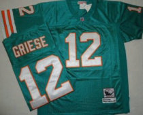 Mitchell And Ness Dolphins -12 Bob Griese Green Stitched NFL Jerseys