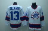Winnipeg Jets -13 Teemu Selanne Stitched White CCM Throwback NHL Jersey