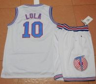 Space Jam Tune Squad -10 Lola Bunny White Stitched Basketball Jersey