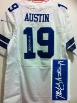 Nike Dallas Cowboys #19 Miles Austin White Men's Stitched NFL Elite Autographed Jersey