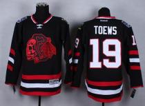 Chicago Blackhawks -19 Jonathan Toews Black Red Skull 2014 Stadium Series Stitched NHL Jersey