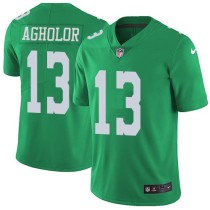Nike Eagles -13 Nelson Agholor Green Stitched NFL Limited Rush Jersey
