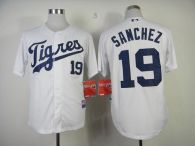 Detroit Tigers #19 Anibal Sanchez White  Los Tigres Stitched MLB Jersey