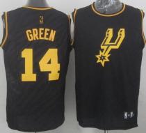 San Antonio Spurs -14 Danny Green Black Precious Metals Fashion Stitched NBA Jersey