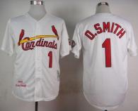 Mitchell And Ness 1992 St  Louis Cardinals #1 Ozzie Smith White Stitched MLB Jersey