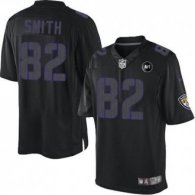Nike Ravens -82 Torrey Smith Black With Art Patch Men Stitched NFL Impact Limited Jersey