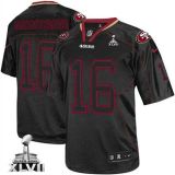 Nike San Francisco 49ers #16 Joe Montana Lights Out Black Super Bowl XLVII Men‘s Stitched NFL Elite