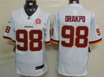 Nike Redskins -98 Brian Orakpo White With 80TH Patch Stitched NFL Limited Jersey