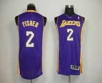Revolution 30 Los Angeles Lakers -2 Derek Fisher Purple Stitched NBA Jersey