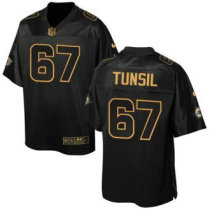 Nike Dolphins -67 Laremy Tunsil Black Stitched NFL Elite Pro Line Gold Collection Jersey