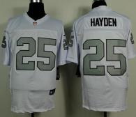 Nike Oakland Raiders #25 DJ Hayden White Silver No Men's Stitched NFL Elite Jersey