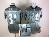 Nike Oakland Raiders #34 Bo Jackson Elite Grey Shadow Men's Stitched NFL Autographed Jersey