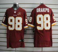 Nike Redskins -98 Brian Orakpo Burgundy Red Team Color With 80TH Patch Stitched NFL Elite Jersey