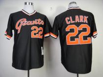 Mitchell And Ness San Francisco Giants #22 Will Clark Black Stitched MLB Throwback Jersey