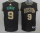 Boston Celtics -9 Rajon Rondo Black Gold NO Stitched NBA Jersey