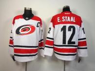 Carolina Hurricanes -12 Eric Staal White Stitched NHL Jersey