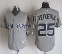 New York Yankees -25 Mark Teixeira Grey New Cool Base Stitched MLB Jersey