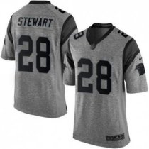 Nike Carolina Panthers -28 Jonathan Stewart Gray Stitched NFL Limited Gridiron Gray Jersey