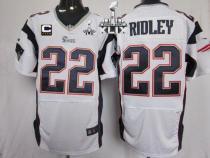 Nike New England Patriots -22 Stevan Ridley White With C Patch Super Bowl XLIX Mens Stitched NFL Eli