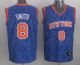 New York Knicks -8 JR Smith Blue Crazy Light Stitched NBA Jersey
