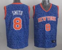 New York Knicks -8 JR Smith Blue Crazy Light Stitched NBA Jersey