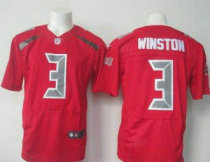Nike Tampa Bay Buccaneers -3 Jameis Winston Red Stitched NFL Elite Rush Jersey