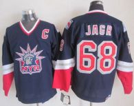 New York Rangers -68 Jaromir Jagr Navy Blue CCM Statue of Liberty Stitched NHL Jersey