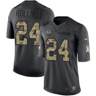 Green Bay Packers -24 Quinten Rollins Nike Anthracite 2016 Salute to Service Jersey